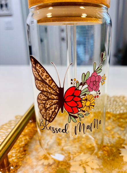 Cute Fun Coffee Glasses with Straws