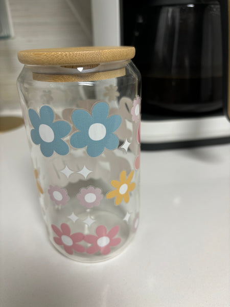 Cute Fun Coffee Glasses with Straws