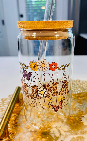 Cute Fun Coffee Glasses with Straws