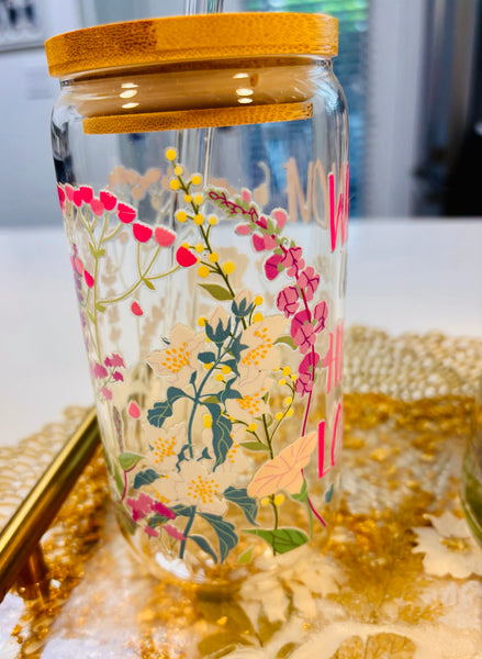 Cute Fun Coffee Glasses with Straws