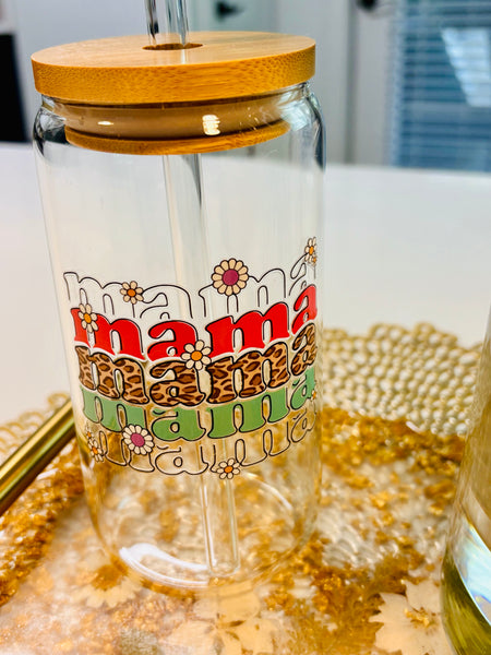 Cute Fun Coffee Glasses with Straws
