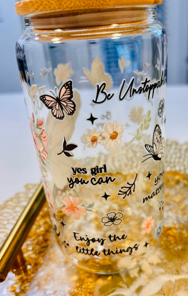 Cute Fun Coffee Glasses with Straws