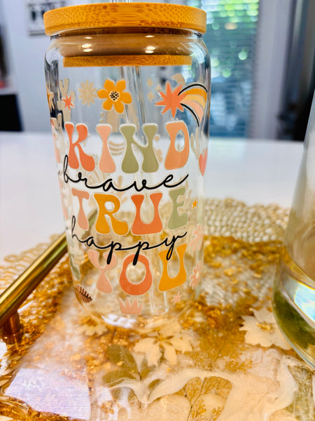 Cute Fun Coffee Glasses with Straws