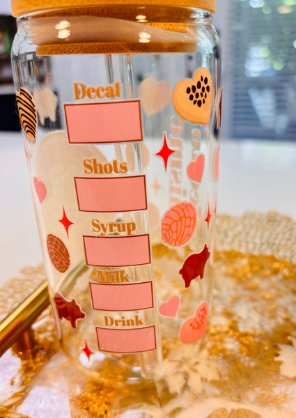 Cute Fun Coffee Glasses with Straws