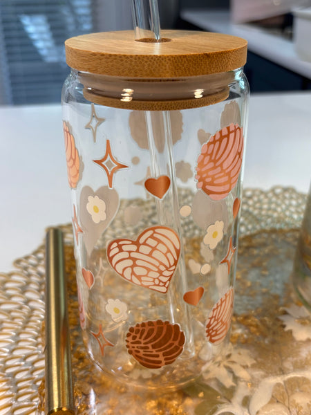 Cute Fun Coffee Glasses with Straws