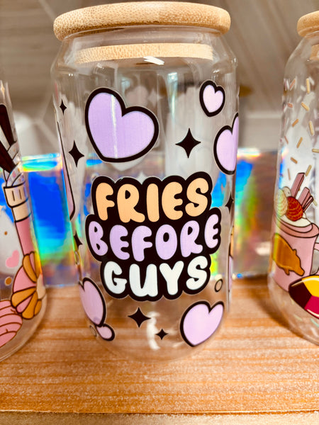 Cute Fun Coffee Glasses with Straws