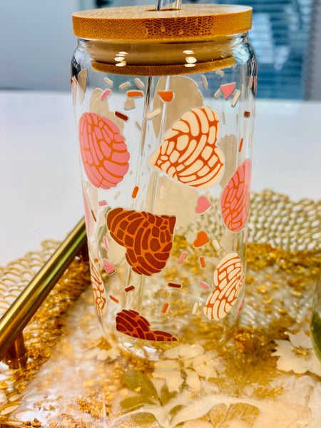 Cute Fun Coffee Glasses with Straws